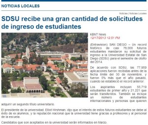 News Article Univision San Diego